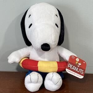 Peanuts Summer Time Swimming Snoopy Bean Bag Plush Just play 2016 Tags